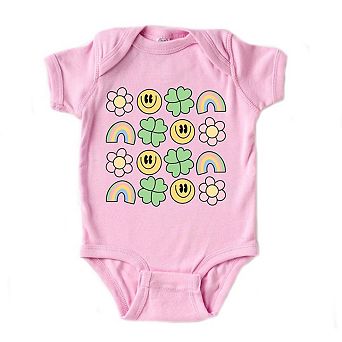 Smiley Clover Daisy Baby Bodysuit