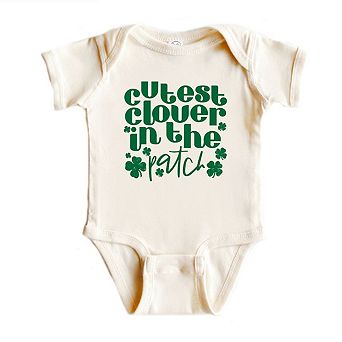 The Juniper Shop Cutest Clover In The Patch Baby Short Sleeve Bodysuit