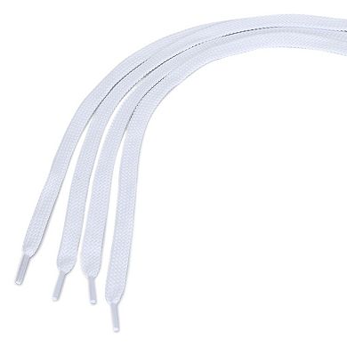 2 Pairs Double Layer Hollow Shoestrings Thick Flat Shoelaces for Unisex 55.12"