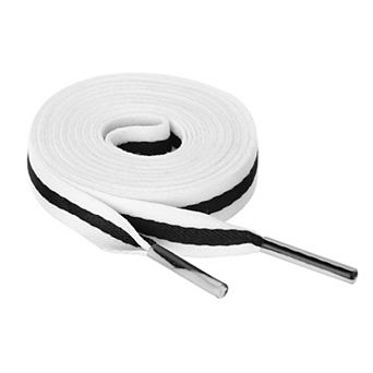 2 Pairs Colorful Block Stripe Canvas Flat Shoelace Shoe Laces Strings 100cm/39.37"
