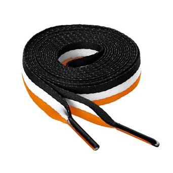 2 Pairs Colorful Block Stripe Canvas Flat Shoelace Shoe Laces Strings 120cm/47.24"