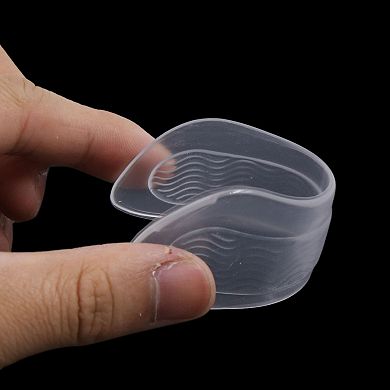 1 Pair Transparent Silicone Anti Slip Shoe Insole Inserts Pad Foot Heel Cushion
