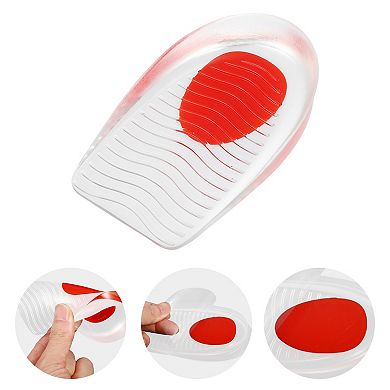 6Pcs Silicone Heel Support Cup Pads, Silicone Cushion Orthotic Insole, Ripple Pattern Size 33-39