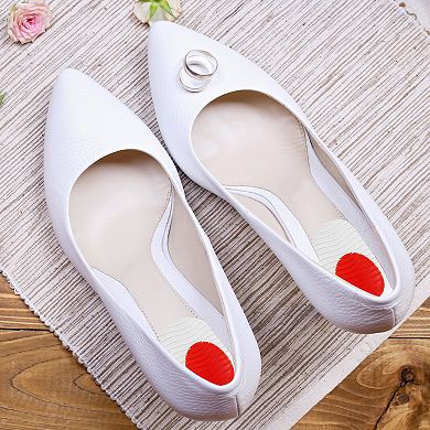 6Pcs Silicone Heel Support Cup Pads, Silicone Cushion Orthotic Insole, Ripple Pattern Size 40-46