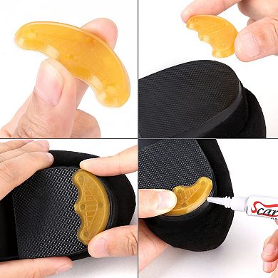 Rubber Non Slip Shoes Insole Saver Heel Plate Tips Repair 24pcs