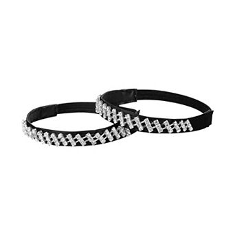 Women's Rhinestone Detachable Elastic Band Ankle Shoe Straps for Heels 2 Pairs