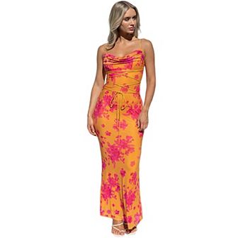Women's Summer Casual Dress Charming Halter Dress Lace Print Halter Dresses