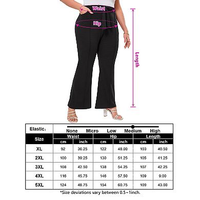 Women's Plus Size Wide Leg Pants High Waisted Casual Lounge Yoga Pants with Drawstring Pockets
