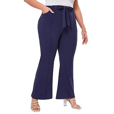Women's Plus Size Wide Leg Pants High Waisted Casual Lounge