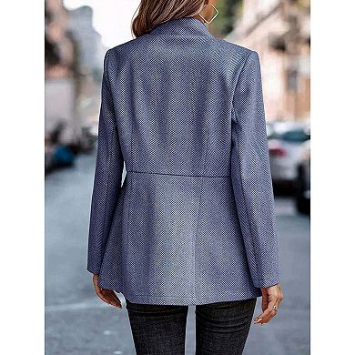 Women's Casual Blazers Open Front Cardigan Suit Jacket Business Professional Work Outfits Coat