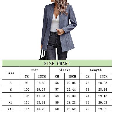 Women's Casual Blazers Open Front Cardigan Suit Jacket Business Professional Work Outfits Coat