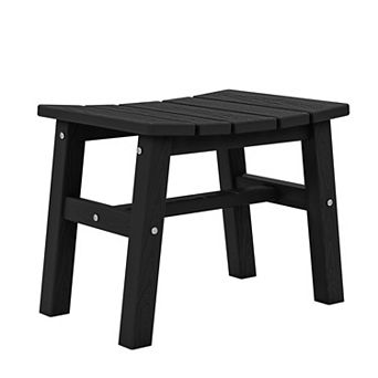 Outdoor Patio HDPE Ottoman Footstool, Extra Seat