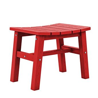 Outdoor Patio HDPE Ottoman Footstool, Extra Seat