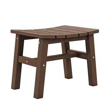 Outdoor Patio HDPE Ottoman Footstool, Extra Seat