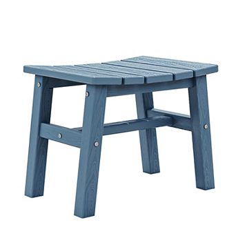 Outdoor Patio HDPE Ottoman Footstool, Extra Seat