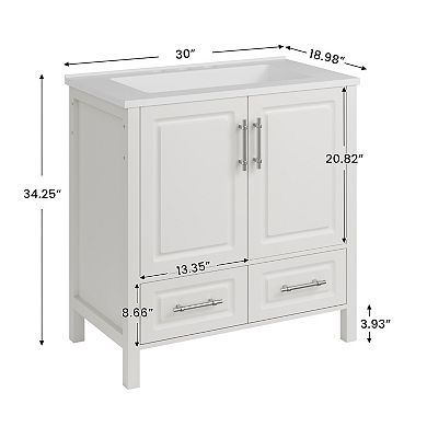 30-inch Bathroom Vanity Cabinet Modern Design with Ample Storage
