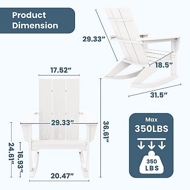 Modern Rocking Plastic Outdoor Chair