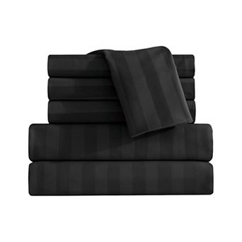 Elegant Comfort Luxury Soft Dobby Stripe Bed Sheet Set