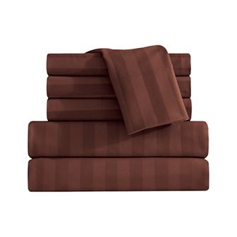 Elegant Comfort Luxury Soft Dobby Stripe Bed Sheet Set