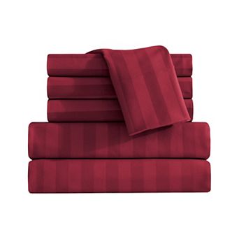 Elegant Comfort Luxury Soft Dobby Stripe Bed Sheet Set