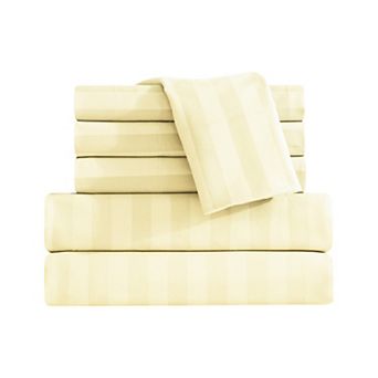 Elegant Comfort Luxury Soft Dobby Stripe Bed Sheet Set