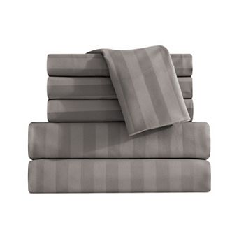 Elegant Comfort Luxury Soft Dobby Stripe Bed Sheet Set