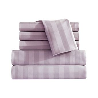 Elegant Comfort Luxury Soft Dobby Stripe Bed Sheet Set