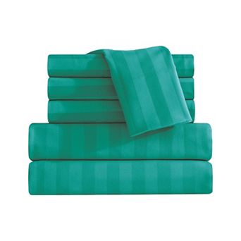 Elegant Comfort Luxury Soft Dobby Stripe Bed Sheet Set