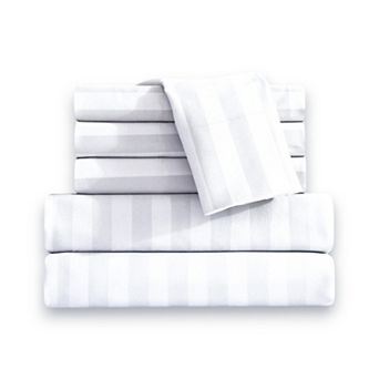 Elegant Comfort Luxury Soft Dobby Stripe Bed Sheet Set
