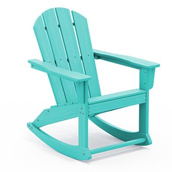 HDPE All Weather Patio Rocking Chair with Wide Armrest