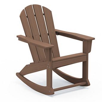 HDPE All Weather Patio Rocking Chair with Wide Armrest