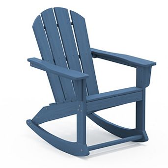 HDPE All Weather Patio Rocking Chair with Wide Armrest