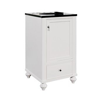 19-Inch Bathroom Vanity Cabinet with Single Sink,Vintage Handle, Dual Storage, Space-Saving Design