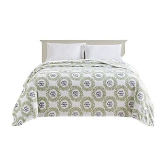 Elegant Comfort Printed Bed Or Oversized Couch Blanket - Lightweight For All Season