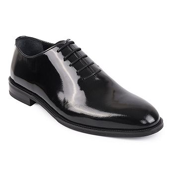 Stilos Whole Cut Oxford Patent Leather Dress Shoes Black 10.5