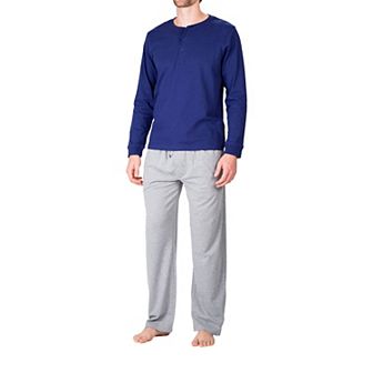 Men's Knit Long Sleeve Pajama Set