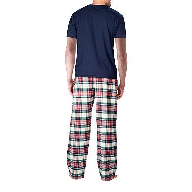 Men's Short Sleeve Flannel Pajama Set