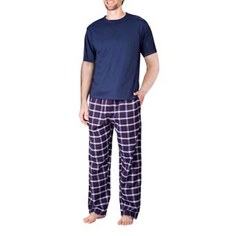 Men's Short Sleeve Flannel Pajama Set