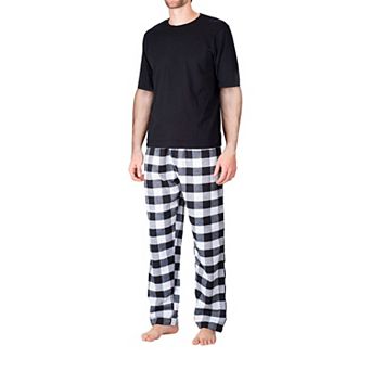 Men's Short Sleeve Flannel Pajama Set
