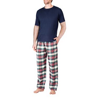 Men's Short Sleeve Flannel Pajama Set