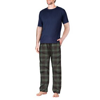 Men's Short Sleeve Flannel Pajama Set