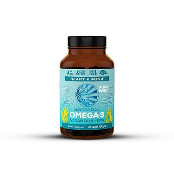 Omega 3 Capsules, Heart and Mind Support, Sunwarrior, 60 ct
