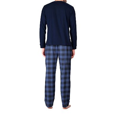 Men's Crew Neck Fleece Pajama Set