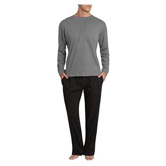 Men's Crew Neck Knit Pajama Set