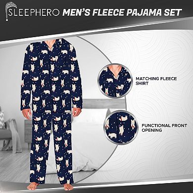 Men's Notch Collar Fleece Pajama Set