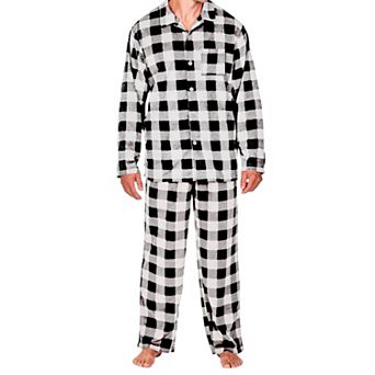 Men's Notch Collar Fleece Pajama Set