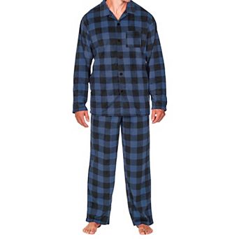 Men's Notch Collar Fleece Pajama Set