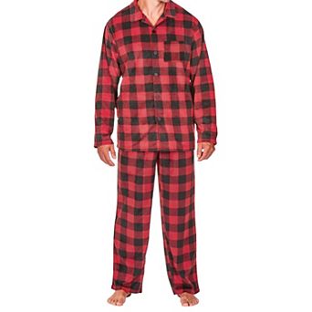 Men's Notch Collar Fleece Pajama Set