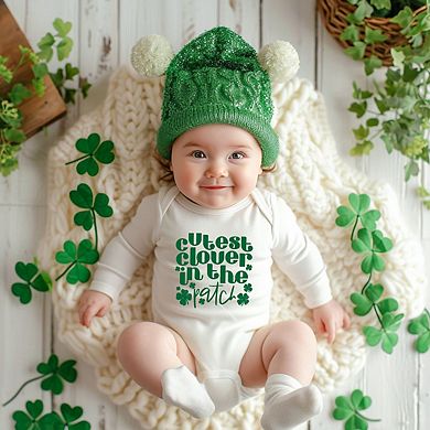 The Juniper Shop Cutest Clover In The Patch Long Sleeve Bodysuit