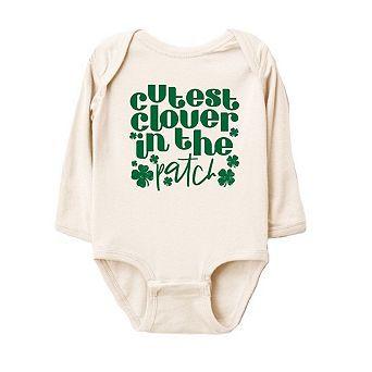 The Juniper Shop Cutest Clover In The Patch Long Sleeve Bodysuit